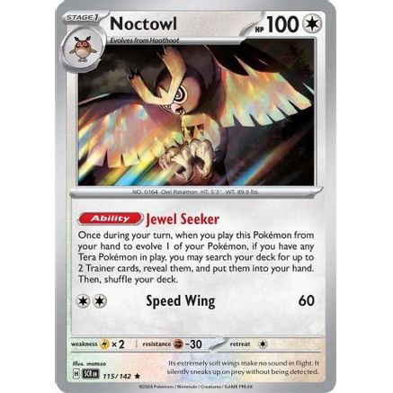 Noctowl 115 - SV07 Stellar Crown Holofoil