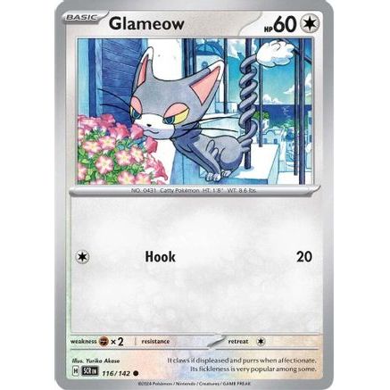 Glameow 116 - SV07 Stellar Crown Reverse Holofoil