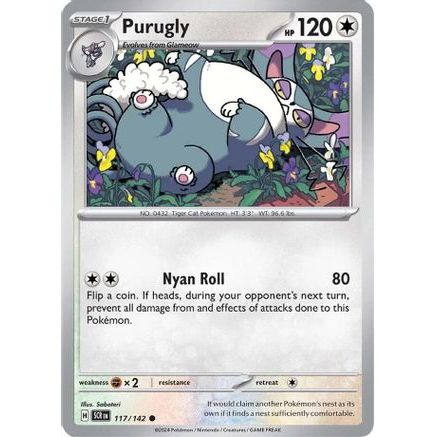 Purugly 117 - SV07 Stellar Crown Reverse Holofoil