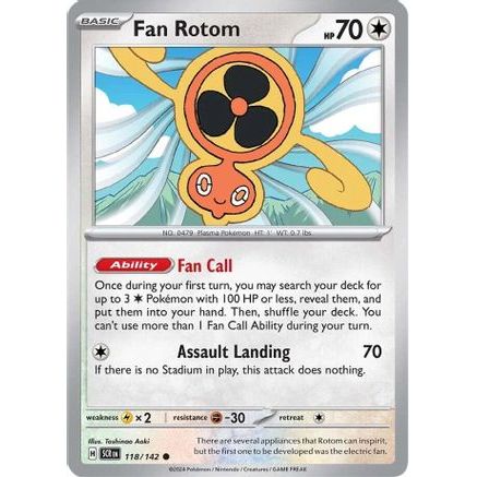Fan Rotom 118 - SV07 Stellar Crown Reverse Holofoil