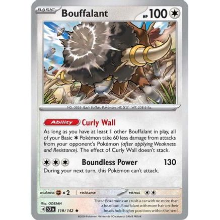 Bouffalant 119 - SV07 Stellar Crown Reverse Holofoil