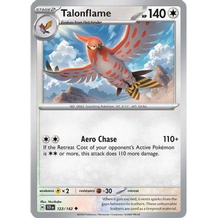 Talonflame 123 - SV07 Stellar Crown Reverse Holofoil