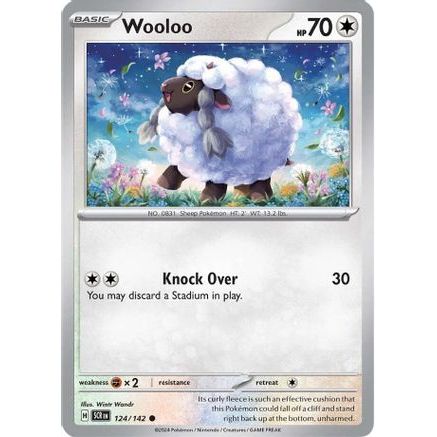 Wooloo 124 - SV07 Stellar Crown Reverse Holofoil