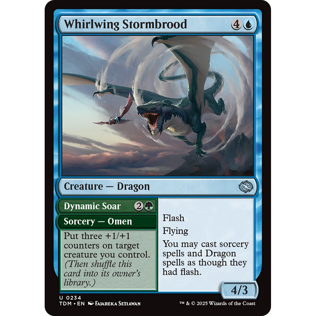 Whirlwing Stormbrood // Dynamic Soar (TDM-234) - Tarkir: Dragonstorm Foil