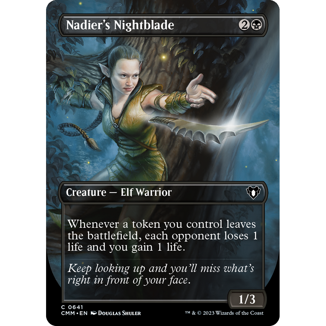 Nadier's Nightblade (CMM-641) - Commander Masters (Borderless) Foil