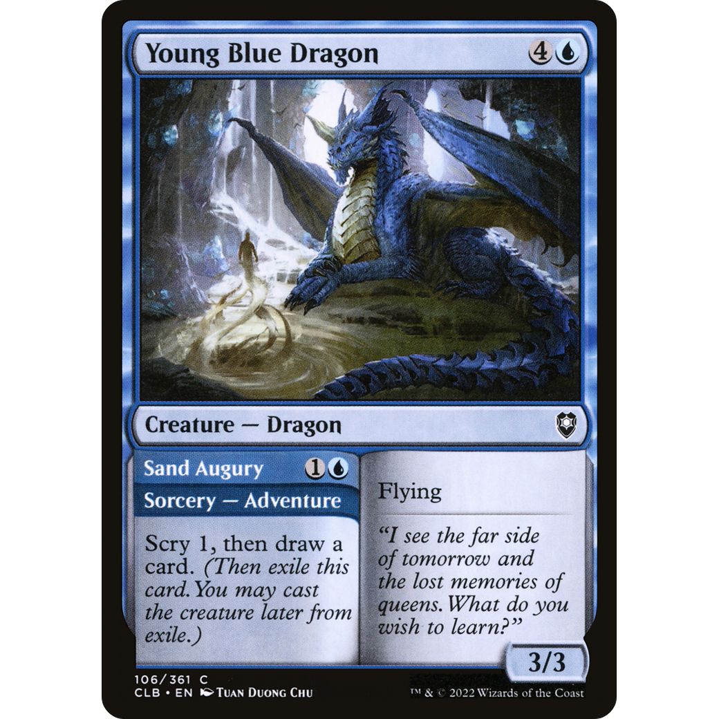 Young Blue Dragon (CLB-106) - Commander Legends: Battle for Baldur's Gate Foil