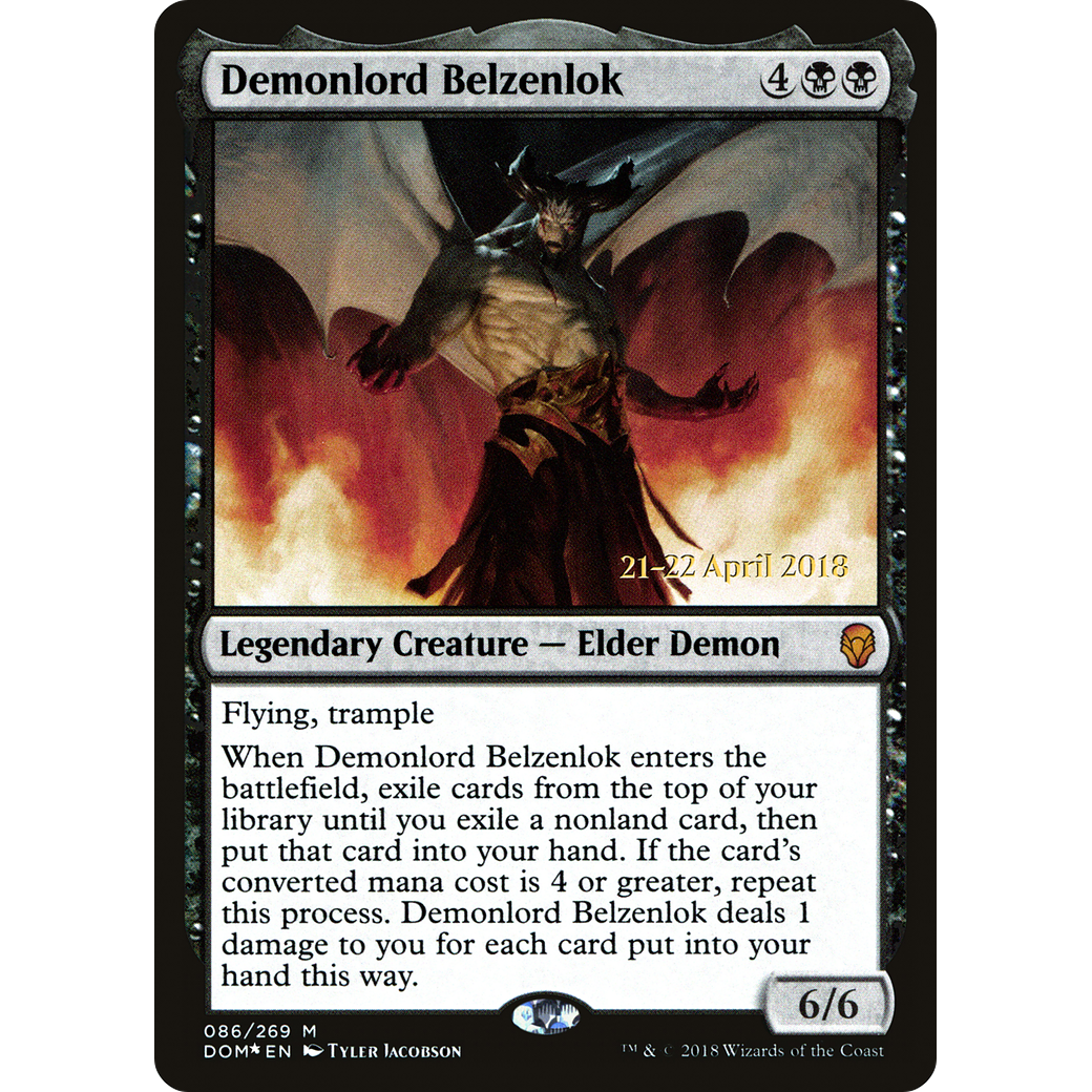 Demonlord Belzenlok (PRE-086) - Dominaria Promos Foil