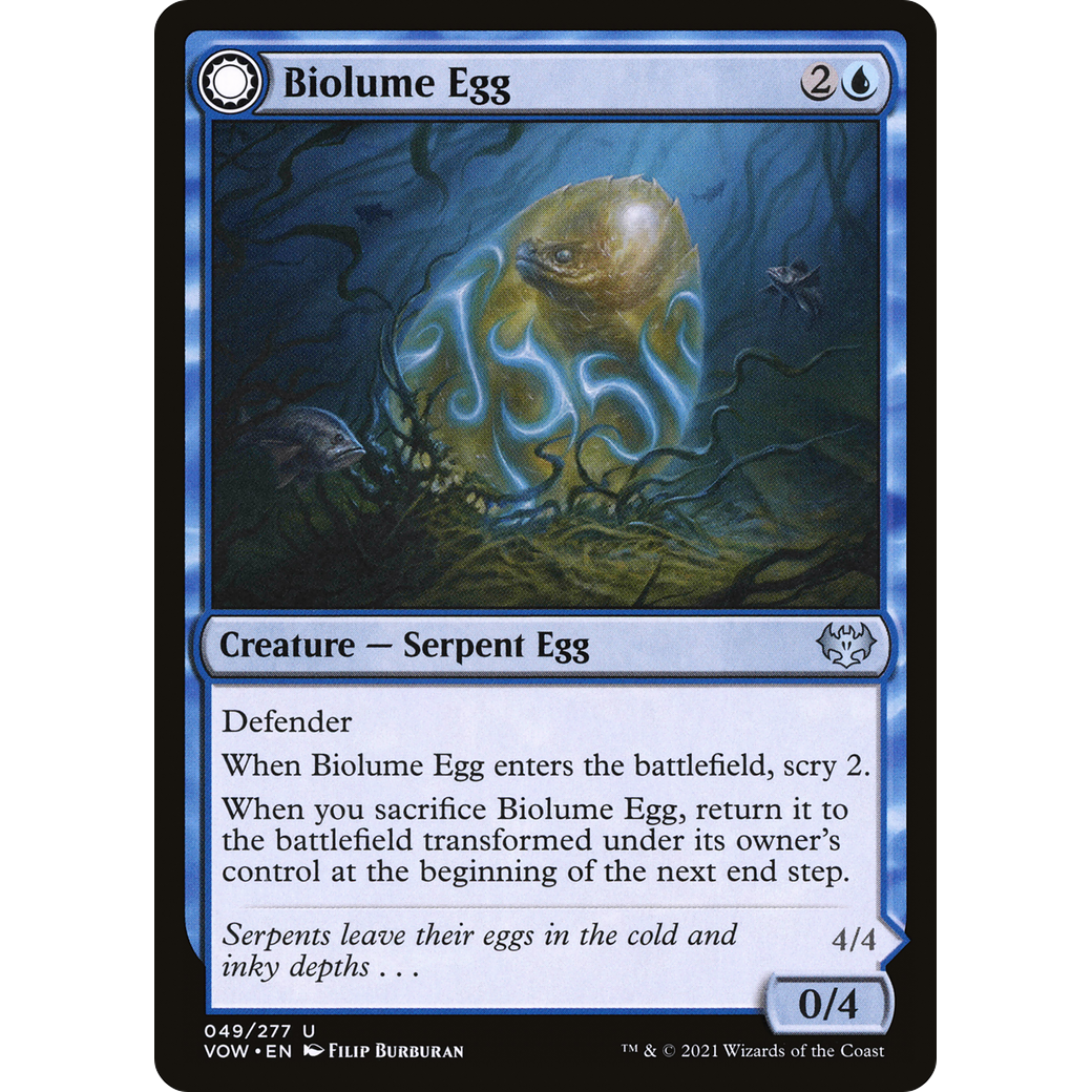 Biolume Egg (VOW-049) - Innistrad: Crimson Vow: (Double Faced Transform)
