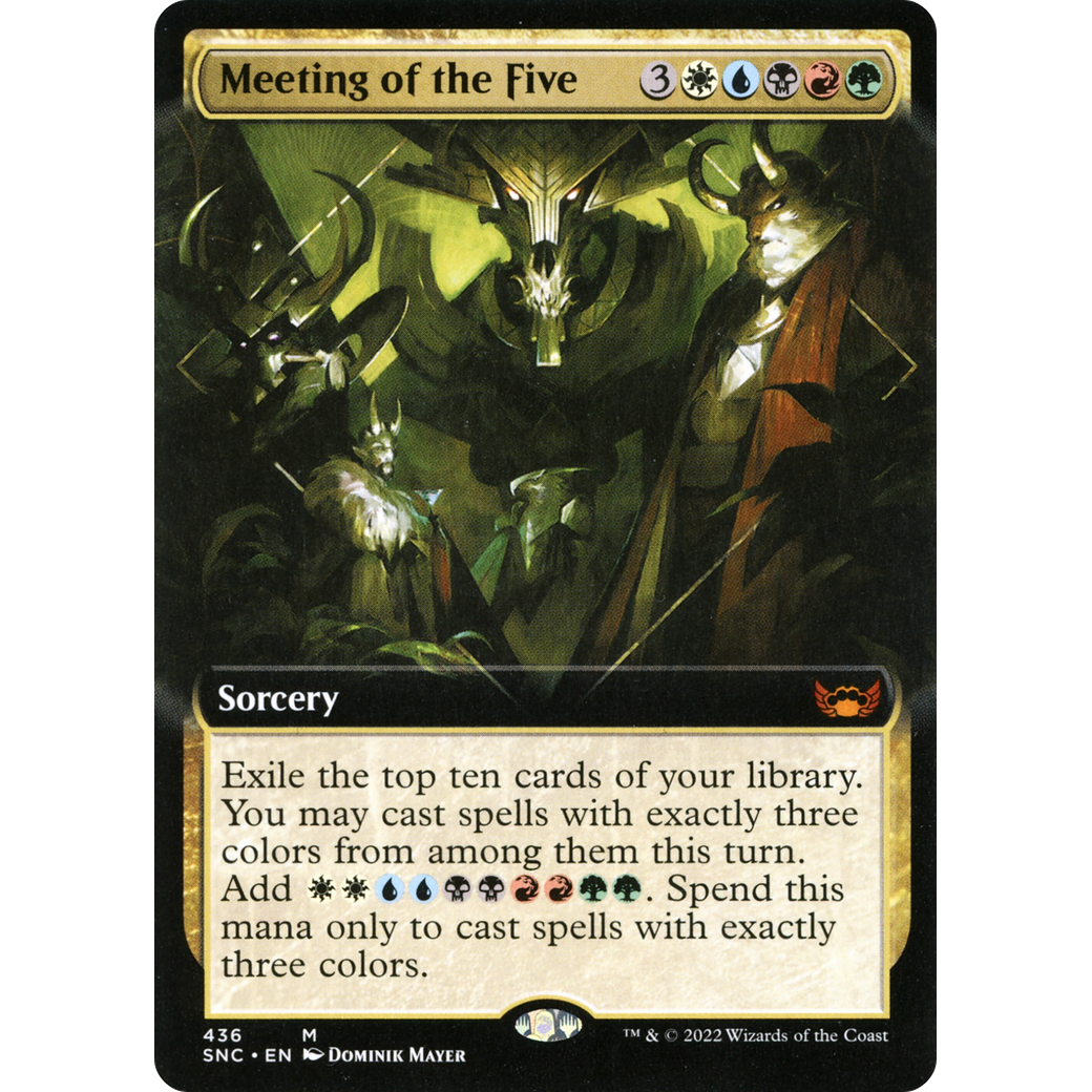 Meeting of the Five (Extended Art) (SNC-436) - Streets of New Capenna: (Extended Art)