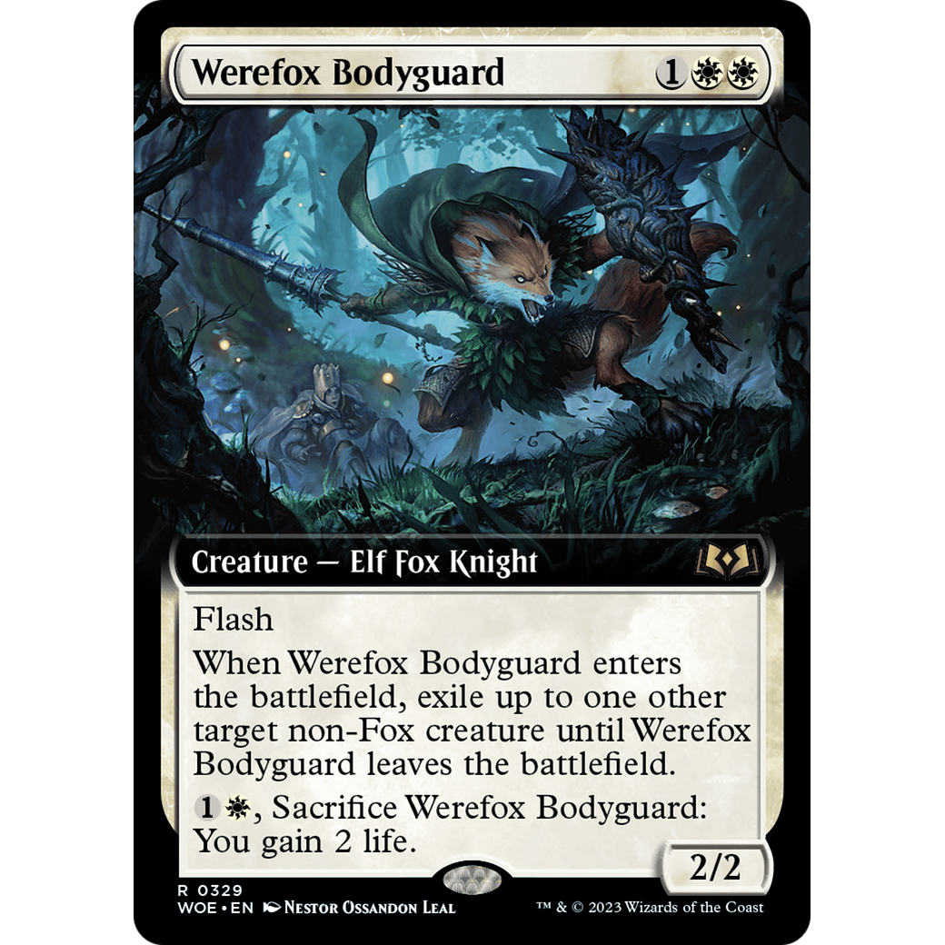 Werefox Bodyguard (WOE-329) - Wilds of Eldraine: (Extended Art)