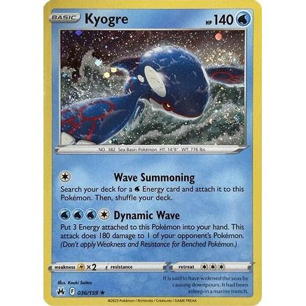 Kyogre - 036/159 (Pixel Holo) 36 - Miscellaneous Cards & Products Holofoil