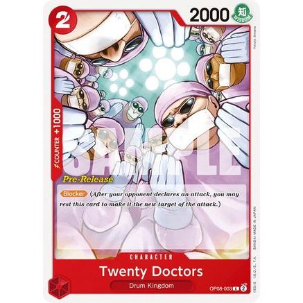 Twenty Doctors (OP08-003) - Two Legends Pre-Release Cards