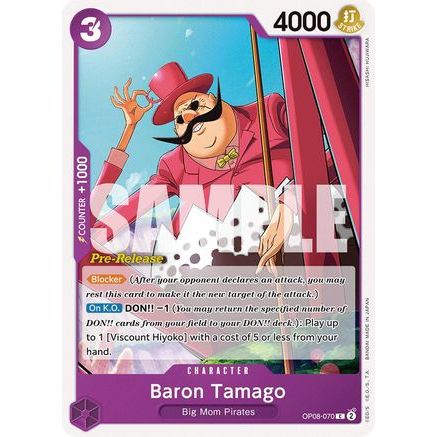 Baron Tamago (OP08-070) - Two Legends Pre-Release Cards