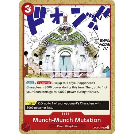 Munch-Munch Mutation (OP08-019) - Two Legends Pre-Release Cards
