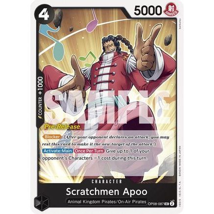 Scratchmen Apoo (OP08-087) - Two Legends Pre-Release Cards