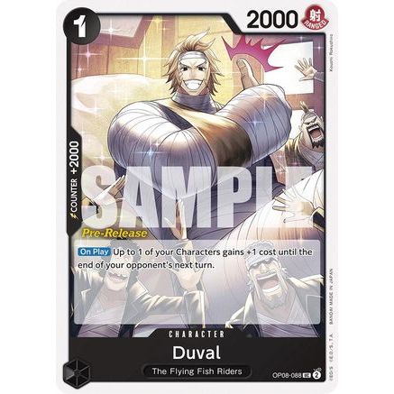Duval (OP08-088) - Two Legends Pre-Release Cards