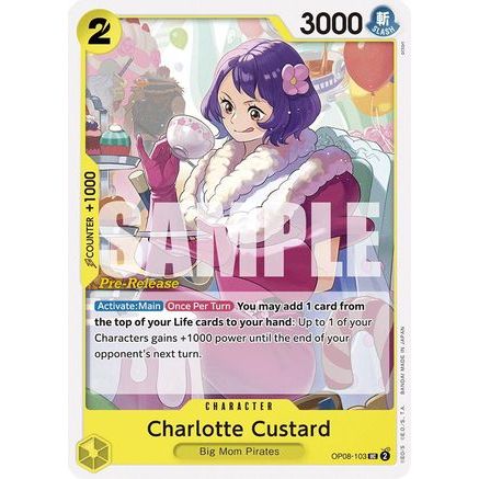 Charlotte Custard (OP08-103) - Two Legends Pre-Release Cards
