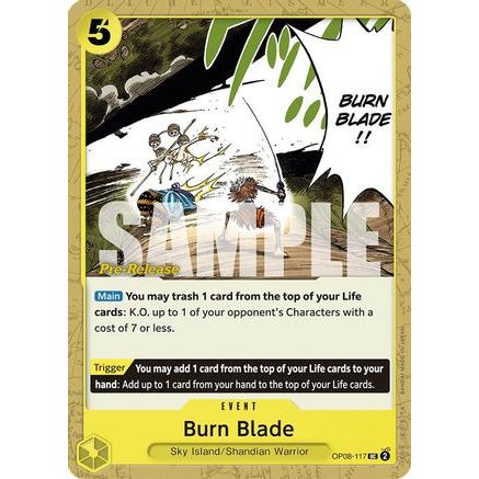 Burn Blade (OP08-117) - Two Legends Pre-Release Cards
