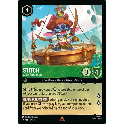 Stitch - Alien Buccaneer (72/204) - Azurite Sea Cold Foil