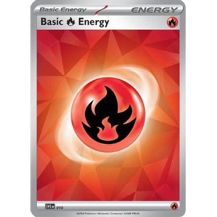 Basic Fire Energy 10 - SV07 Stellar Crown Holofoil