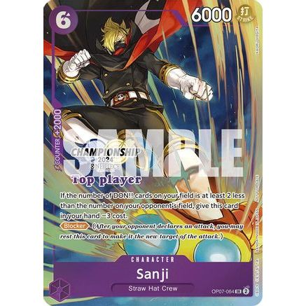 Sanji (Championship 2024 Top Player Pack) (OP07-064) - One Piece Promotion Cards Foil