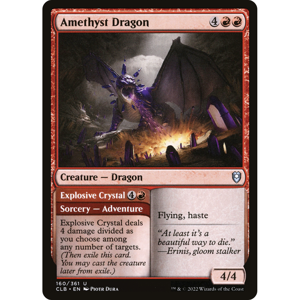 Amethyst Dragon // Explosive Crystal (CLB-160) - Commander Legends: Battle for Baldur's Gate