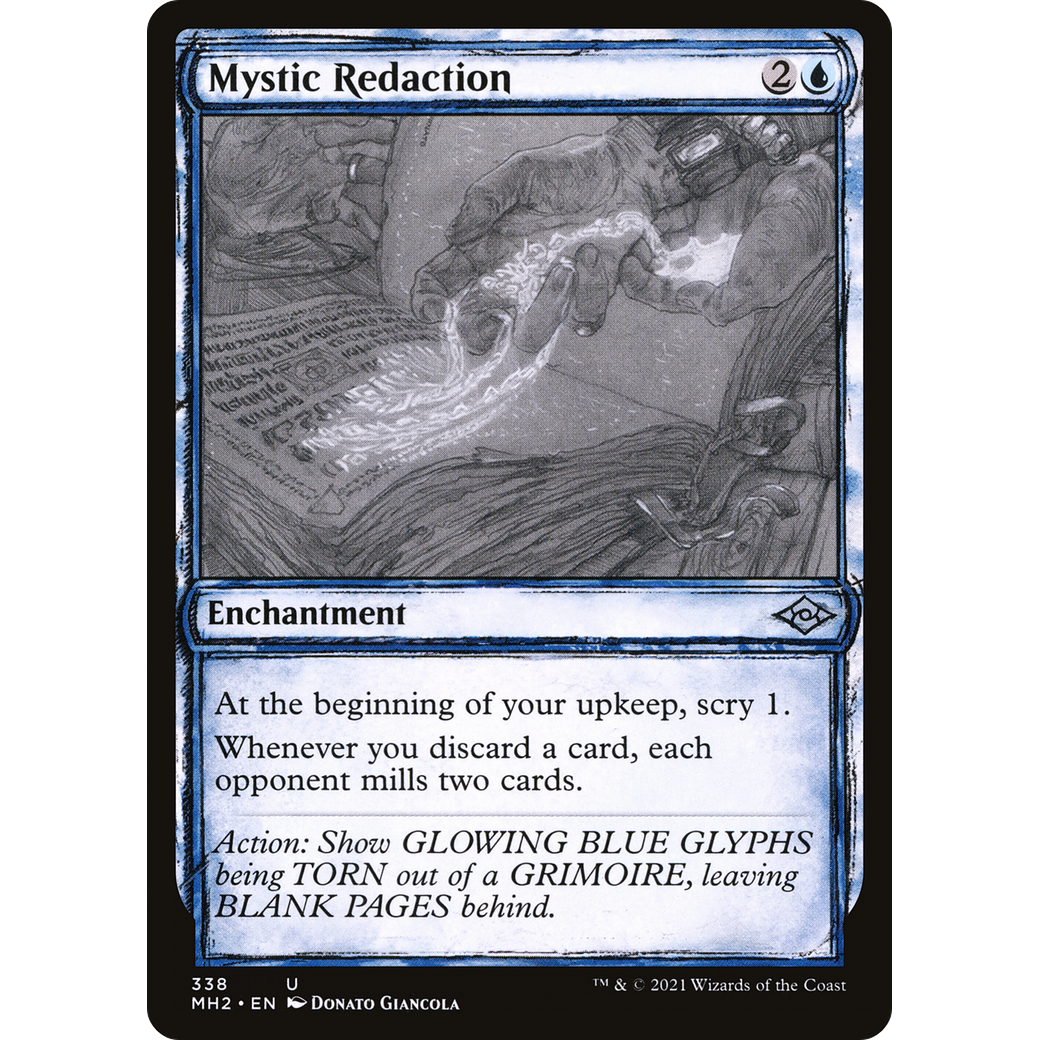 Mystic Redaction (Showcase) (MH2-338) - Modern Horizons 2: (Showcase) Foil