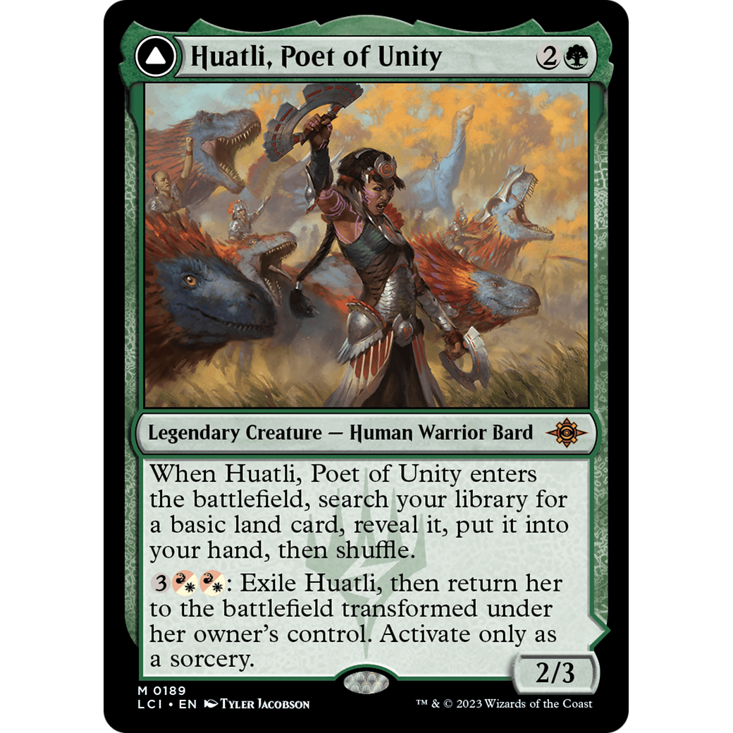 Huatli, Poet of Unity // Roar of the Fifth People (LCI-189) - The Lost Caverns of Ixalan Foil