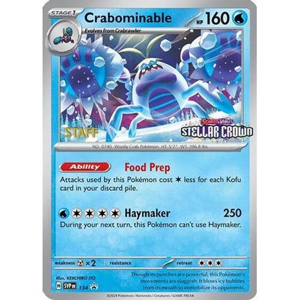 Crabominable - 134 [Staff] 134 - SV Scarlet & Violet Promo Cards Reverse Holofoil