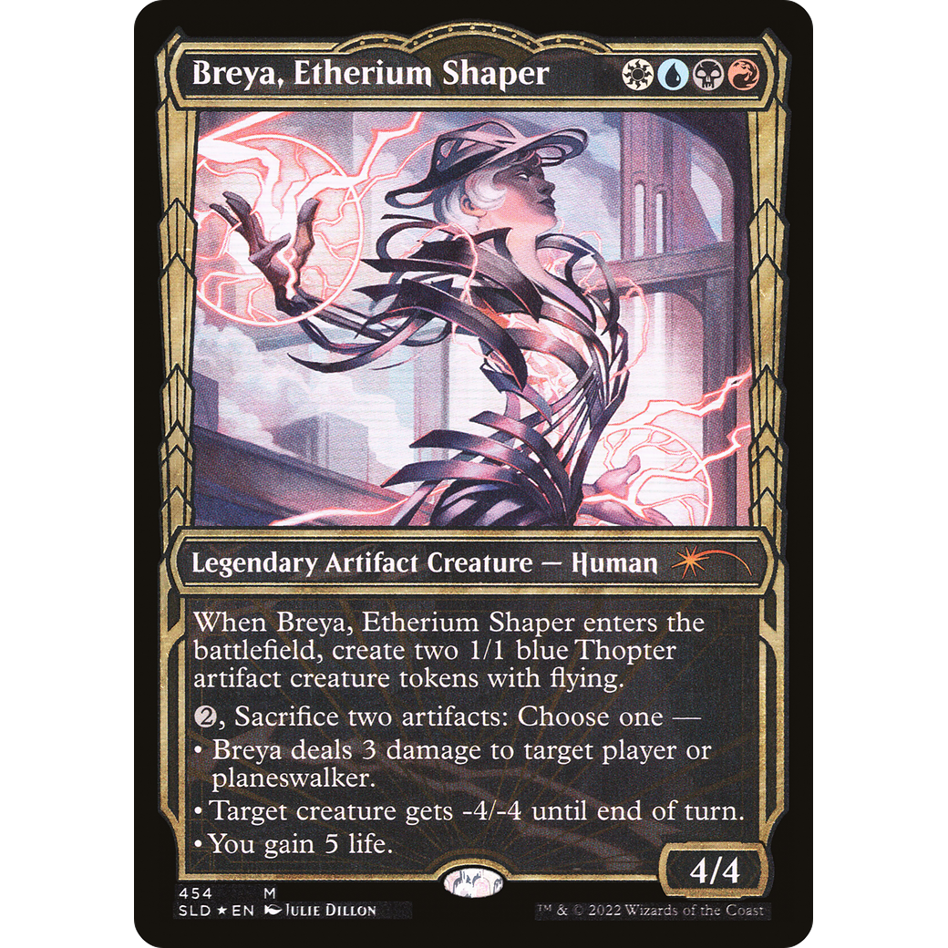 Breya, Etherium Shaper (Gilded Foil) (SLD-454) - Secret Lair Drop: (Showcase) Foil
