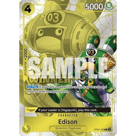 Edison (Winner Pack 2024 Oct.-Dec.) (OP07-100) - One Piece Promotion Cards Foil