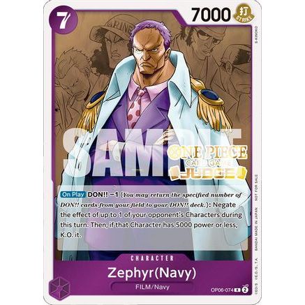 Zephyr (Navy) (Judge Pack Vol. 4) (OP06-074) - One Piece Promotion Cards Foil