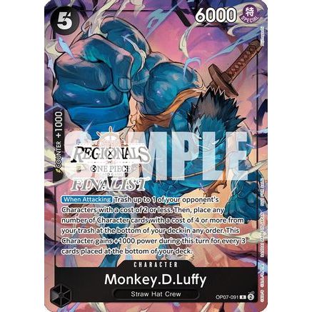 Monkey.D.Luffy (091) (Offline Regional 2024 Vol. 3) [Finalist] (OP07-091) - One Piece Promotion Cards Foil