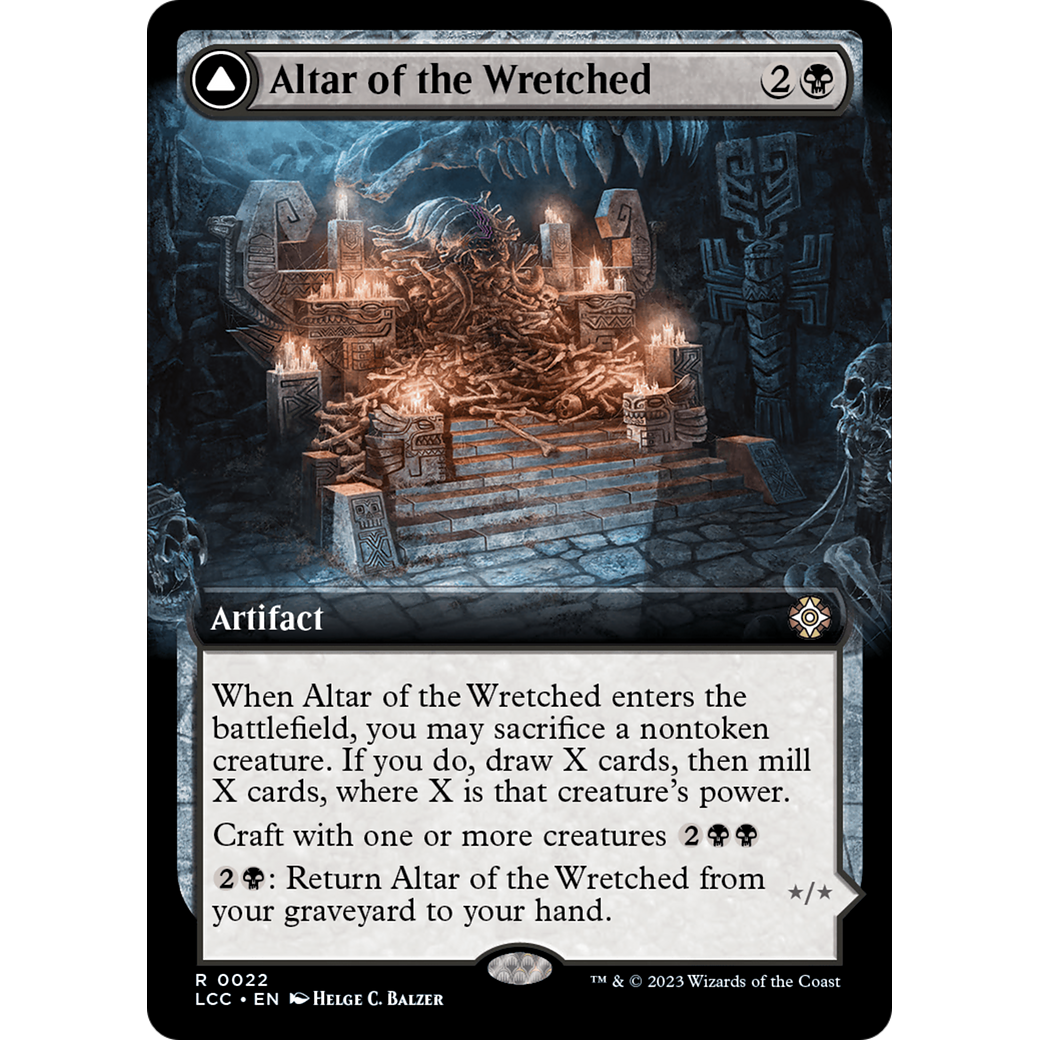 Altar of the Wretched // Wretched Bonemass (LCC-022) - The Lost Caverns of Ixalan Commander: (Extended Art)