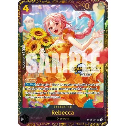 Rebecca (October Championship 2024 Online Regional) (OP05-091) - One Piece Promotion Cards