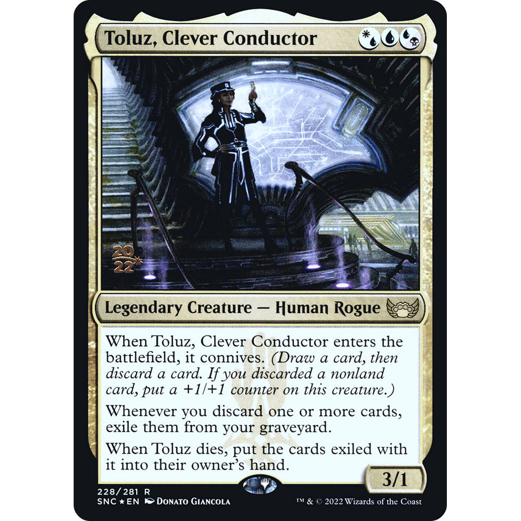 Toluz, Clever Conductor (PRE-228) - Streets of New Capenna Promos Foil