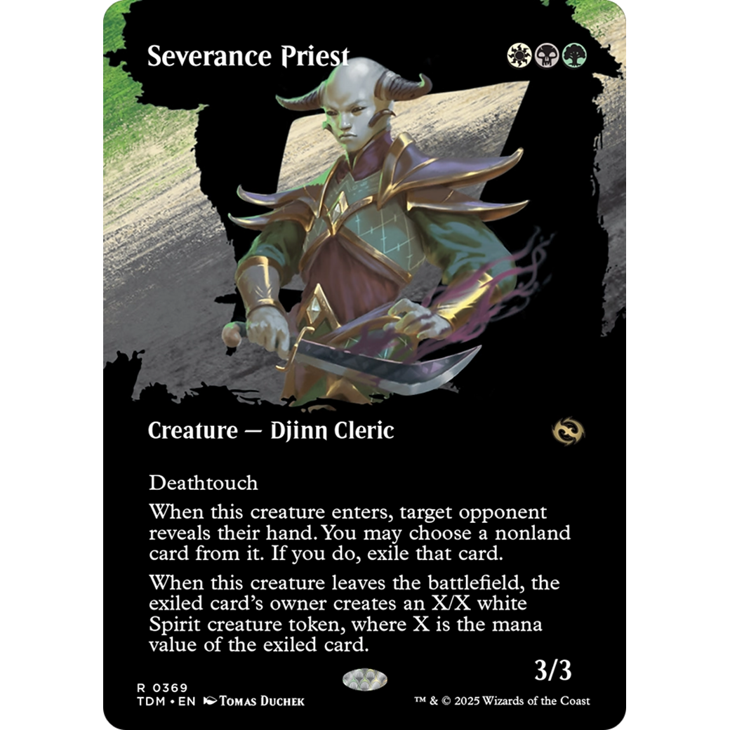 Severance Priest (TDM-369) - Tarkir: Dragonstorm: (Showcase) (Borderless) Foil