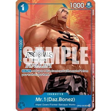 Mr.1 (Daz.Bonez) (Online Regional 2024 Vol. 3) [Finalist] (OP02-063) - One Piece Promotion Cards Foil