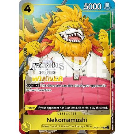 Nekomamushi (Online Regional 2024 Vol. 3) [Winner] (OP06-110) - One Piece Promotion Cards