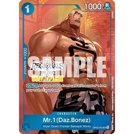 Mr.1 (Daz.Bonez) (Offline Regional 2024 Vol. 3) [Winner] (OP02-063) - One Piece Promotion Cards