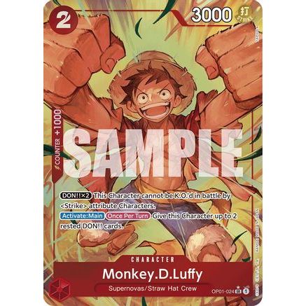 Monkey.D.Luffy (OP01-024) (Alternate Art) (OP01-024) - Premium Booster -The Best- Foil