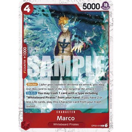 Marco (Jolly Roger Foil) (OP02-018) - Premium Booster -The Best- Foil
