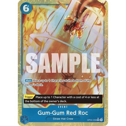 Gum-Gum Red Roc (Alternate Art) (OP04-056) - Premium Booster -The Best- Foil