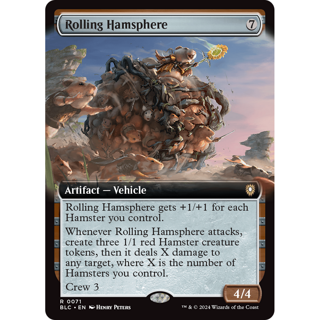 Rolling Hamsphere (BLC-071) - Bloomburrow Commander: (Extended Art)