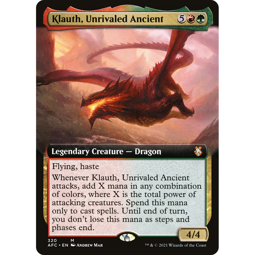 Klauth, Unrivaled Ancient (AFC-320) - Forgotten Realms Commander: (Extended Art)