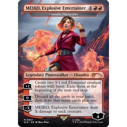 MEIKO, Explosive Entertainer - Chandra, Flamecaller (SLD-807) - Secret Lair Drop Series