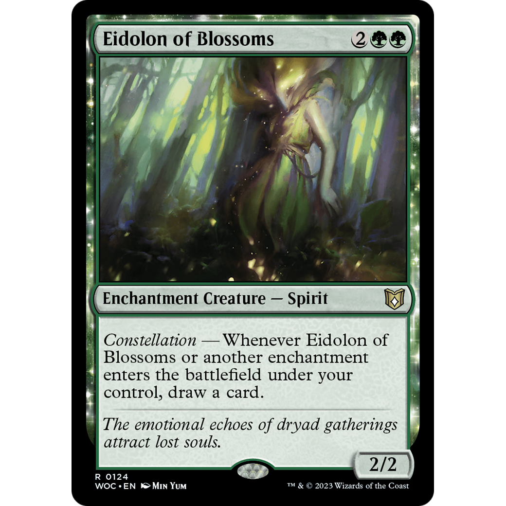 Eidolon of Blossoms (WOC-124) - Wilds of Eldraine Commander: (enchantment)