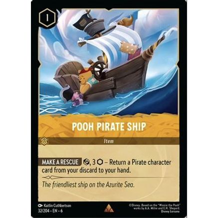 Pooh Pirate Ship (32/204) - Azurite Sea Cold Foil