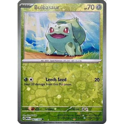 Bulbasaur - 001/165 (Reverse Cosmos Holo) (Costco Exclusive) 1 - Miscellaneous Cards & Products Holofoil