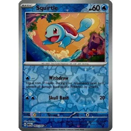 Squirtle - 007/165 (Reverse Cosmos Holo) (Costco Exclusive) 7 - Miscellaneous Cards & Products Holofoil